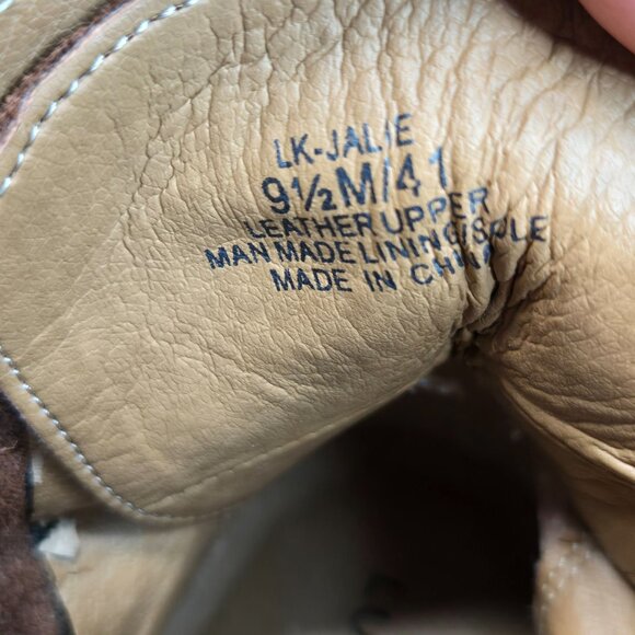 Lucky Brand Ankle Boots Size 9.5 Brown Leather Victorian Western Lace Up Booties - Picture 8 of 13